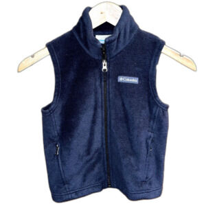 Columbia Youth XXS Vest Black Full Zip Lightweight Layering Dress Up Outdoor 3T